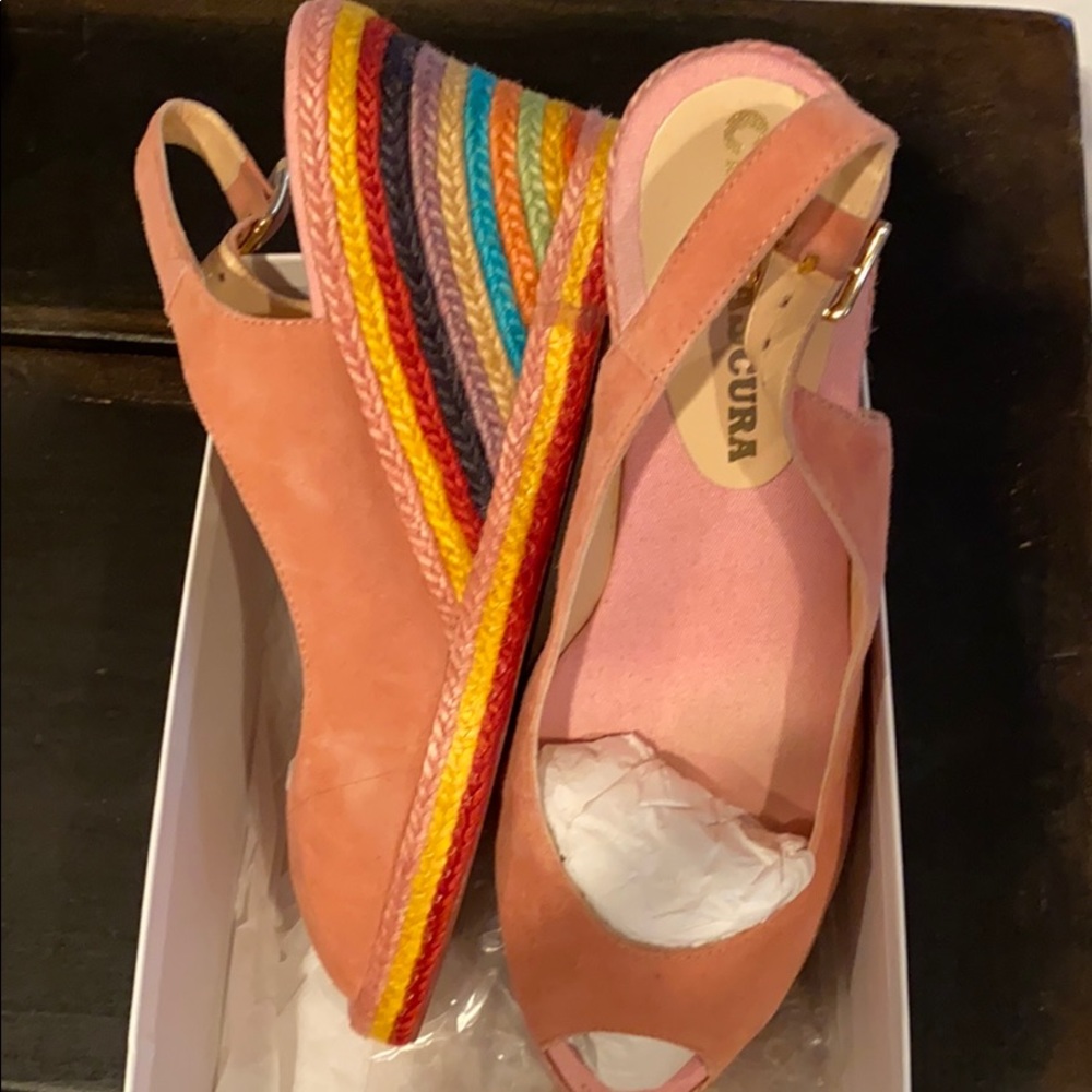 Beautiful Chiara Scura Wedge Pink Suede Size 39